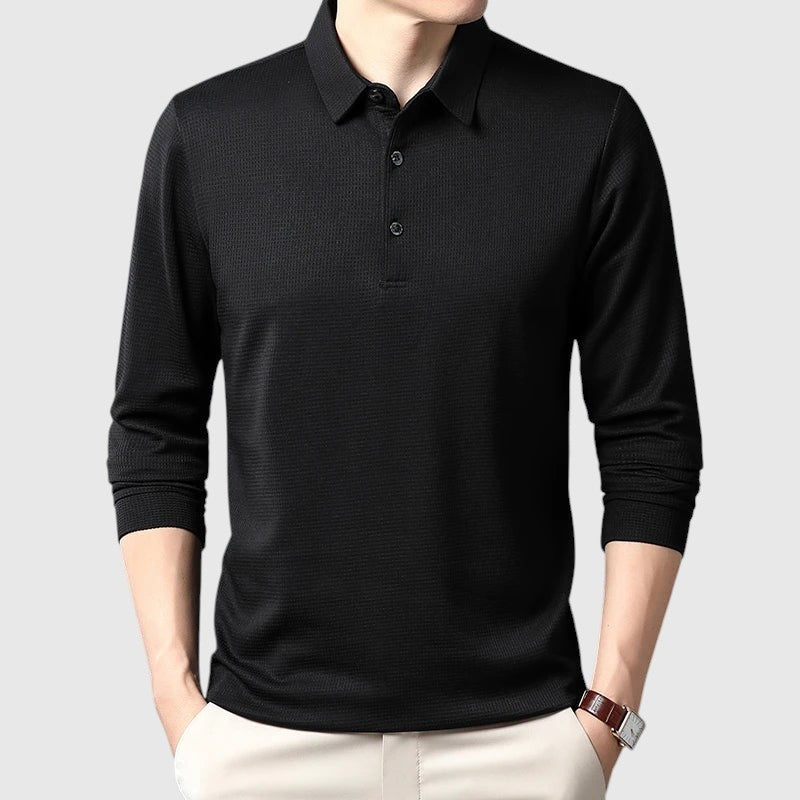 Ilie | Cămașă polo elegantă pentru bărbați cu mânecă lungă