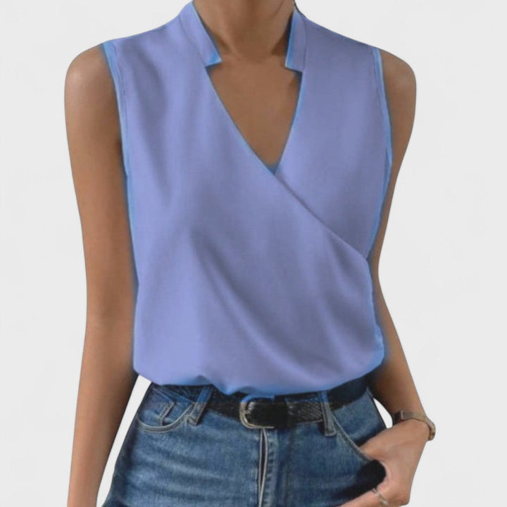 Simona - Tricou Moale de Vară cu Decolteu în V