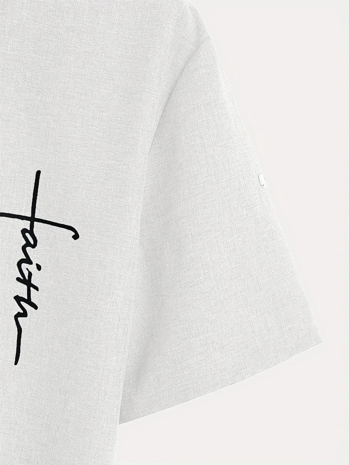 Elliott – Elegantní krátký rukáv košile s stojáčkem