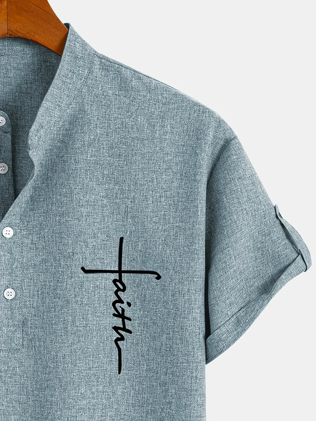 Elliott – Elegantní krátký rukáv košile s stojáčkem