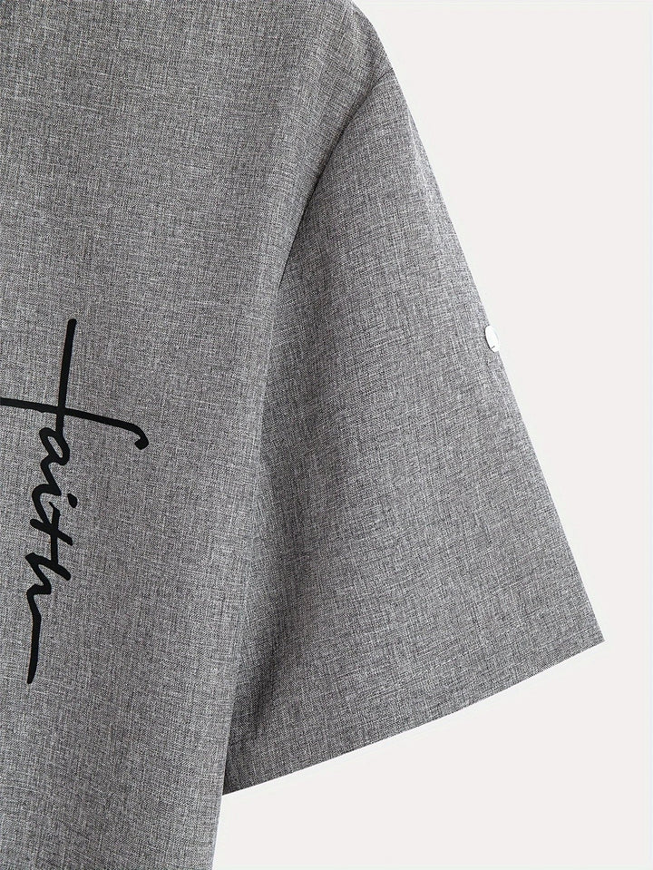 Elliott – Elegantní krátký rukáv košile s stojáčkem