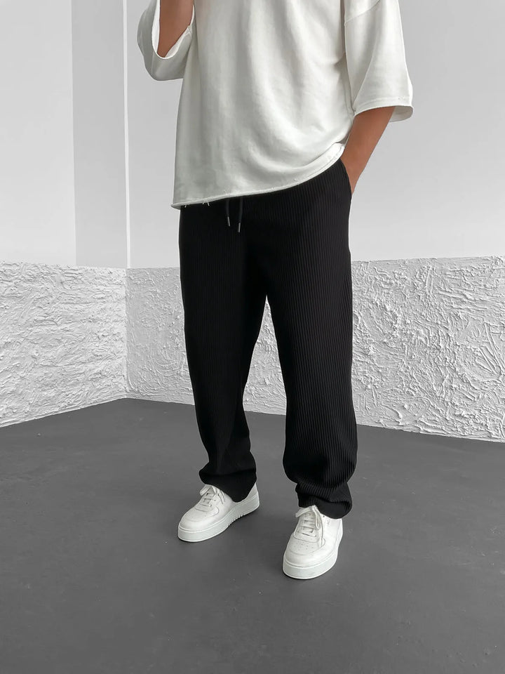 George | Pantaloni confortabili din material cu spandex cu model striat
