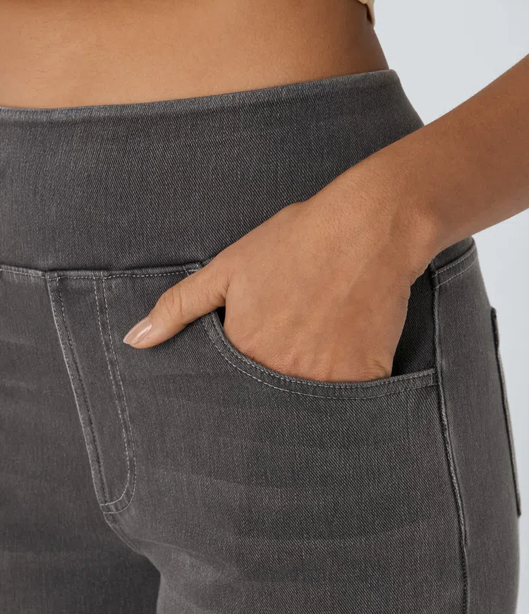 Solène - Jeans cu Picior Larg Fit Relaxed