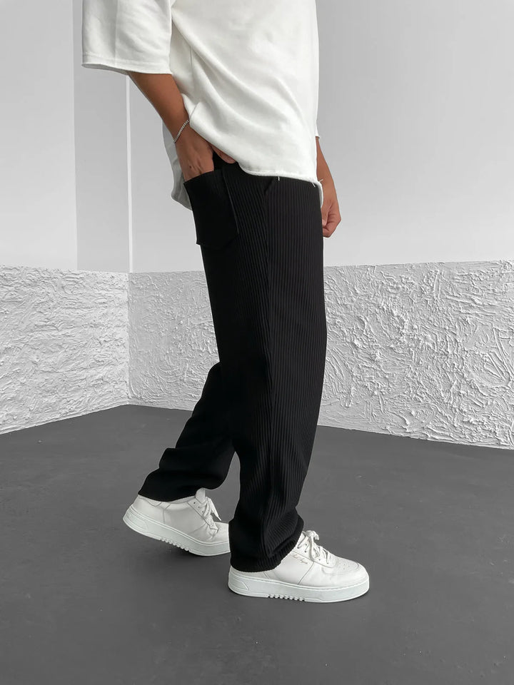 George | Pantaloni confortabili din material cu spandex cu model striat