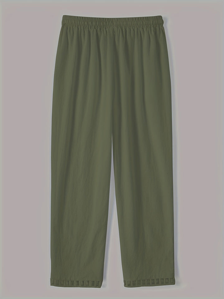 Wren – Pantaloni Cropped Relax cu Detalii în Contrast