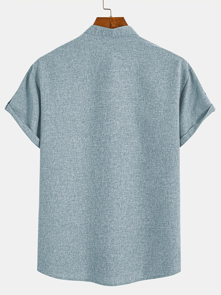 Elliott – Elegantní krátký rukáv košile s stojáčkem