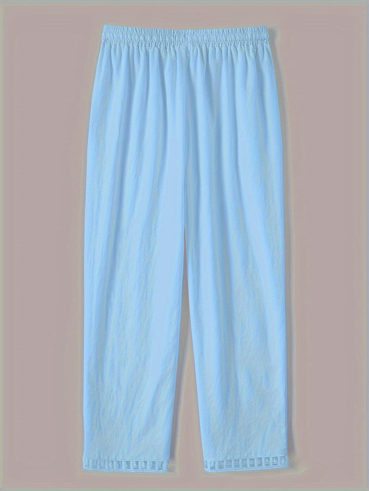 Wren – Pantaloni Cropped Relax cu Detalii în Contrast