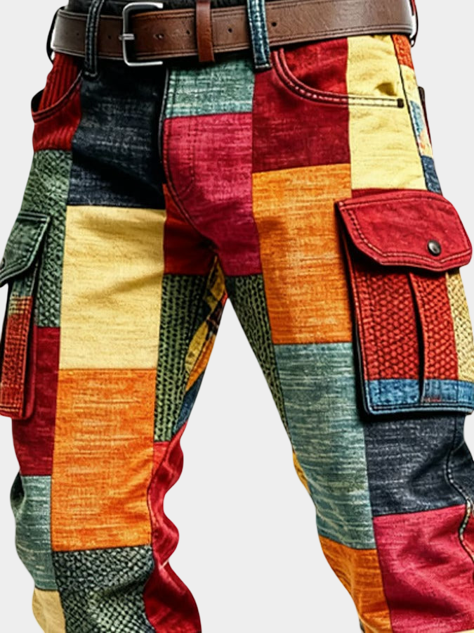Florin | Pantaloni Cargo Bărbați cu Patchwork