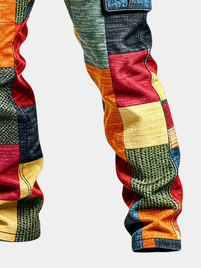 Florin | Pantaloni Cargo Bărbați cu Patchwork