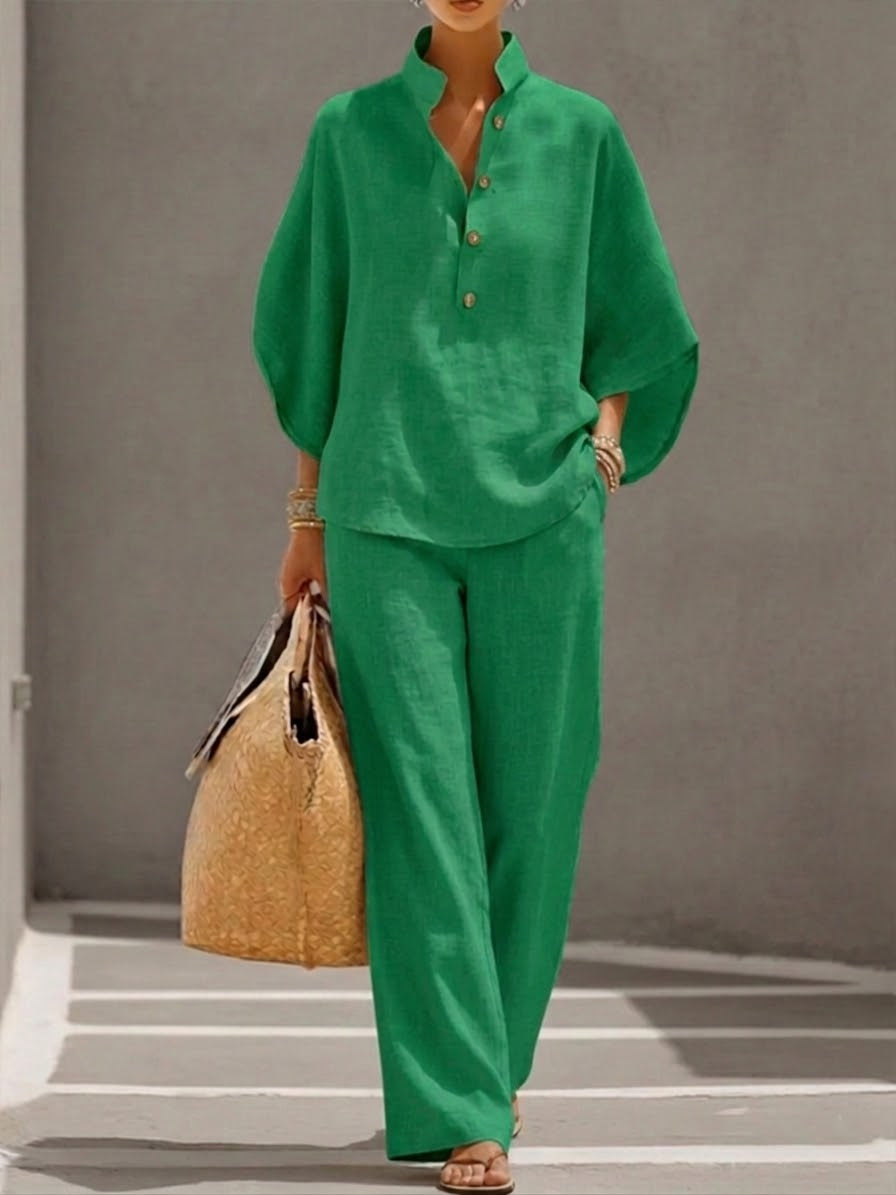 Mariel | Sada s netopýřími rukávy a širokými kalhotami